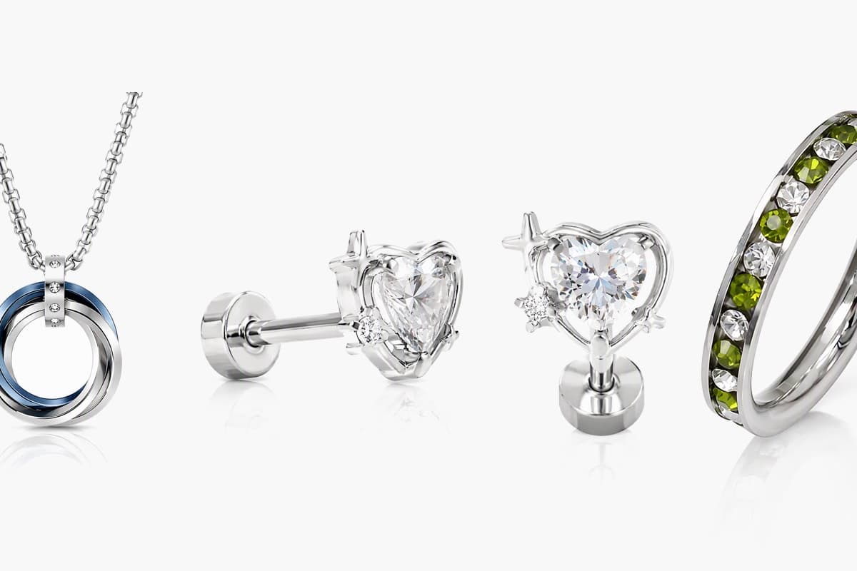Cute Heart Dangle Stud Earrings