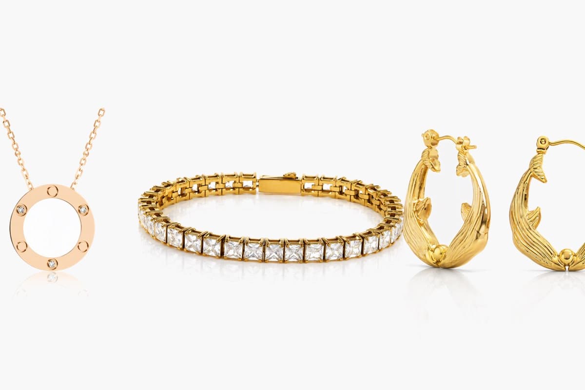 Vintage Double Dolphin Hoop Earrings