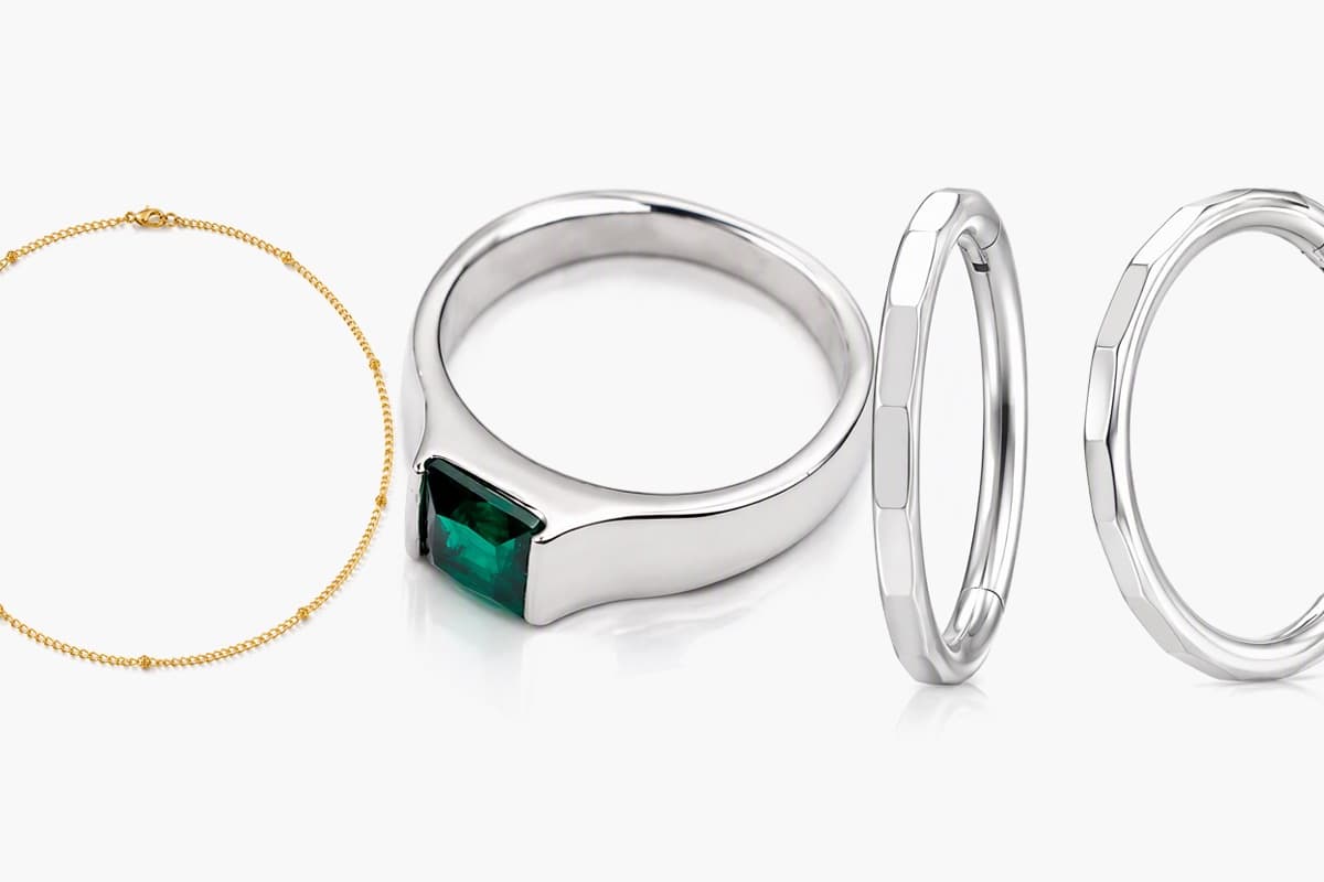 Faceted Hoop Earrings