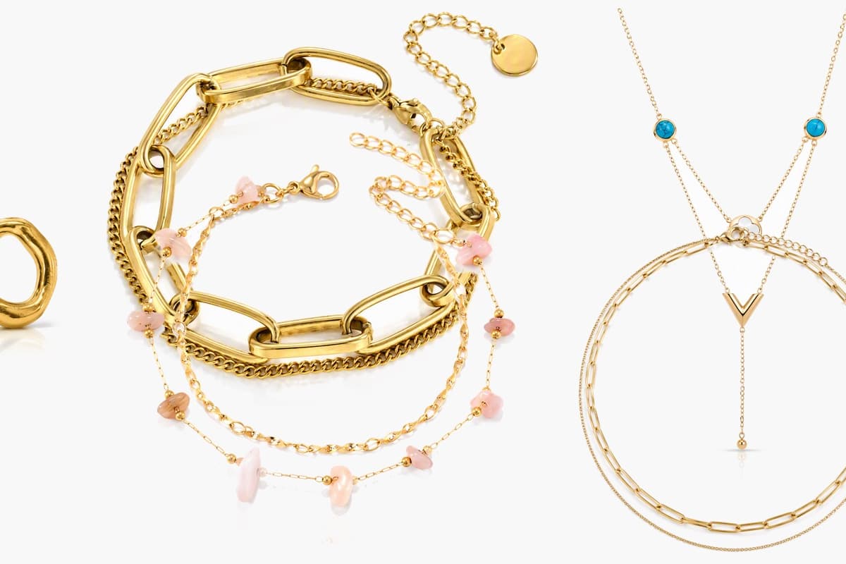 Dainty Flower & V Pendant Necklace