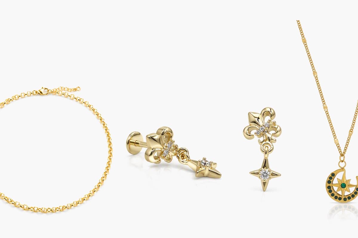 Crescent Moon & Star Pendant Necklace