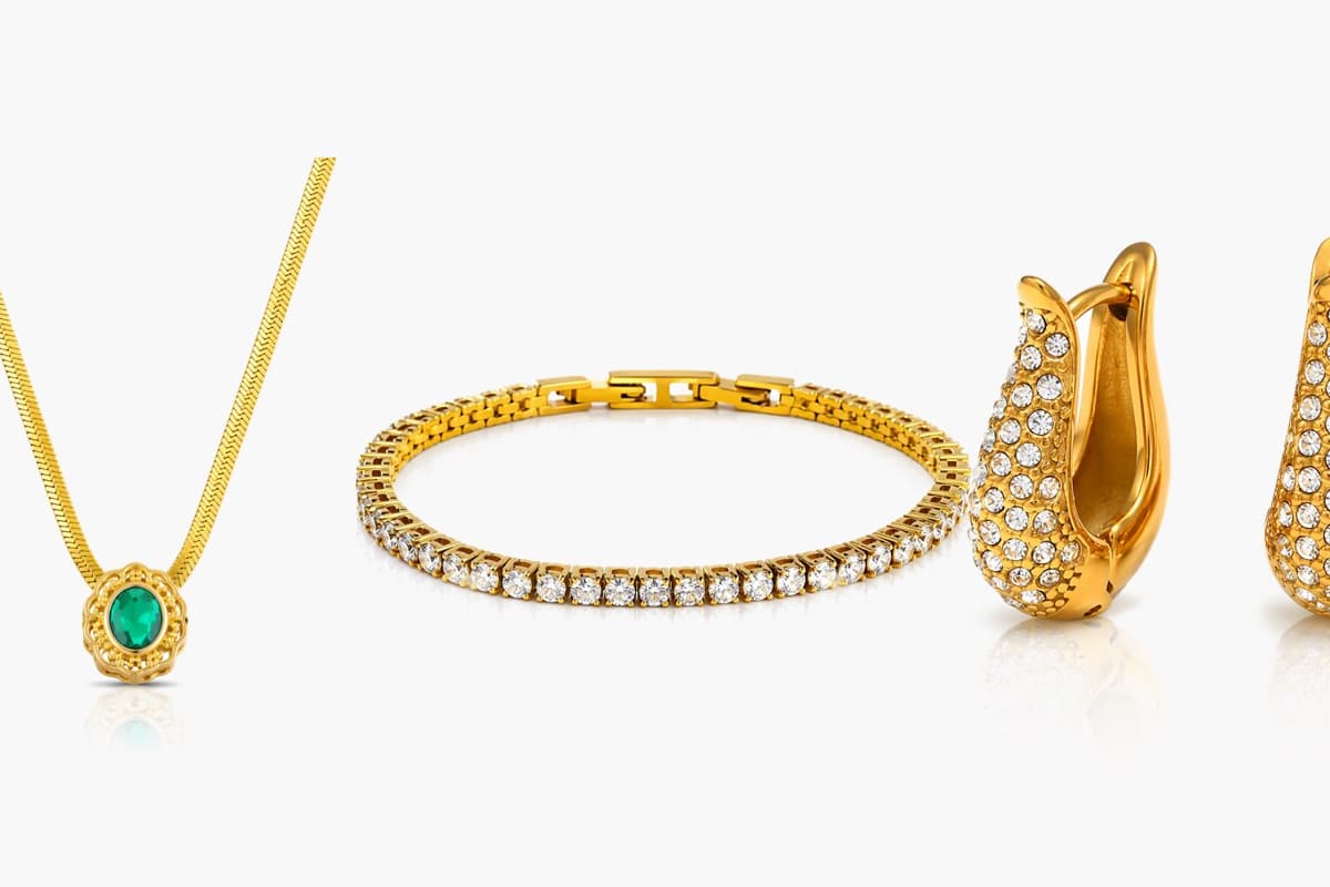 Elegant Single Stone Snake Chain Necklace