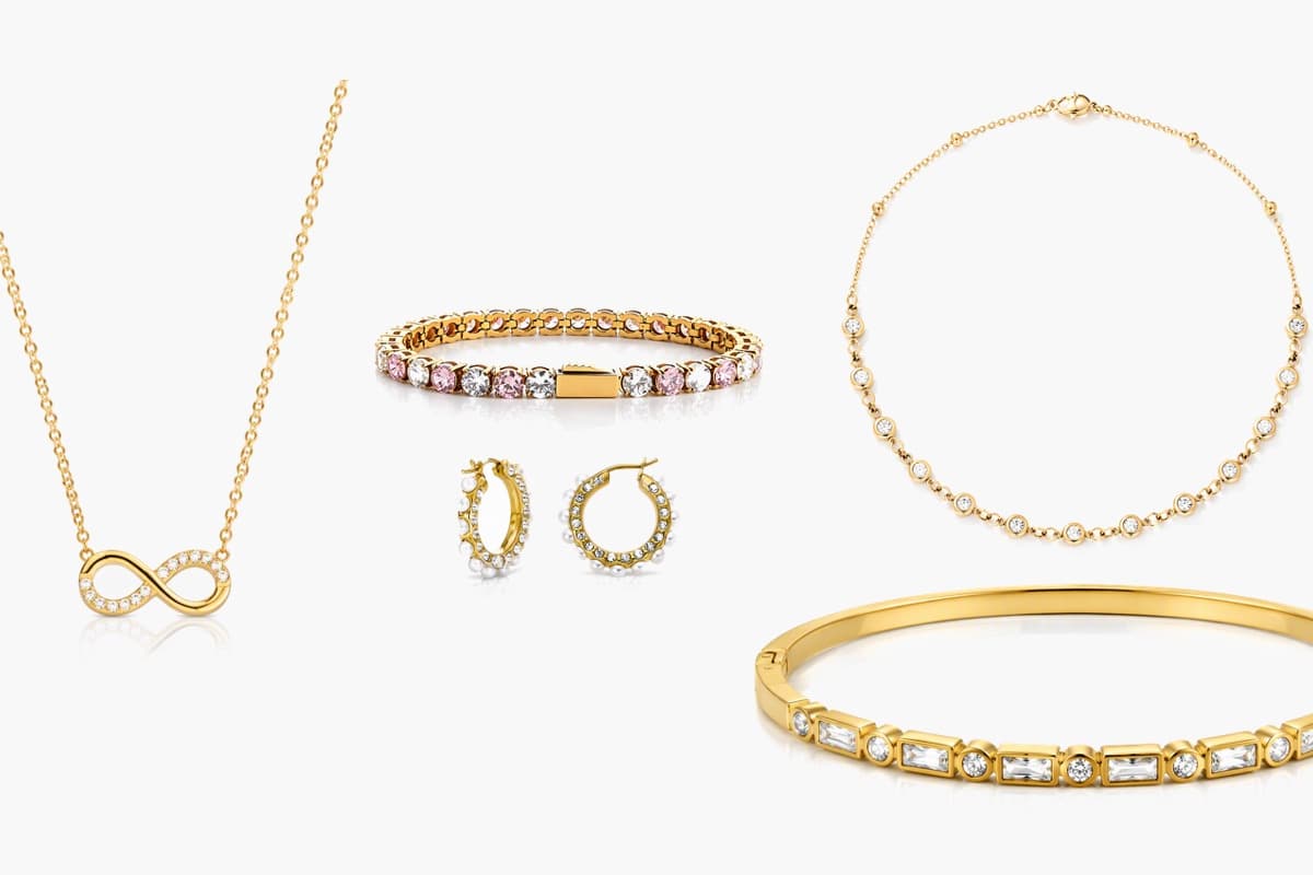 Pearl And Stone Hoop Earrings