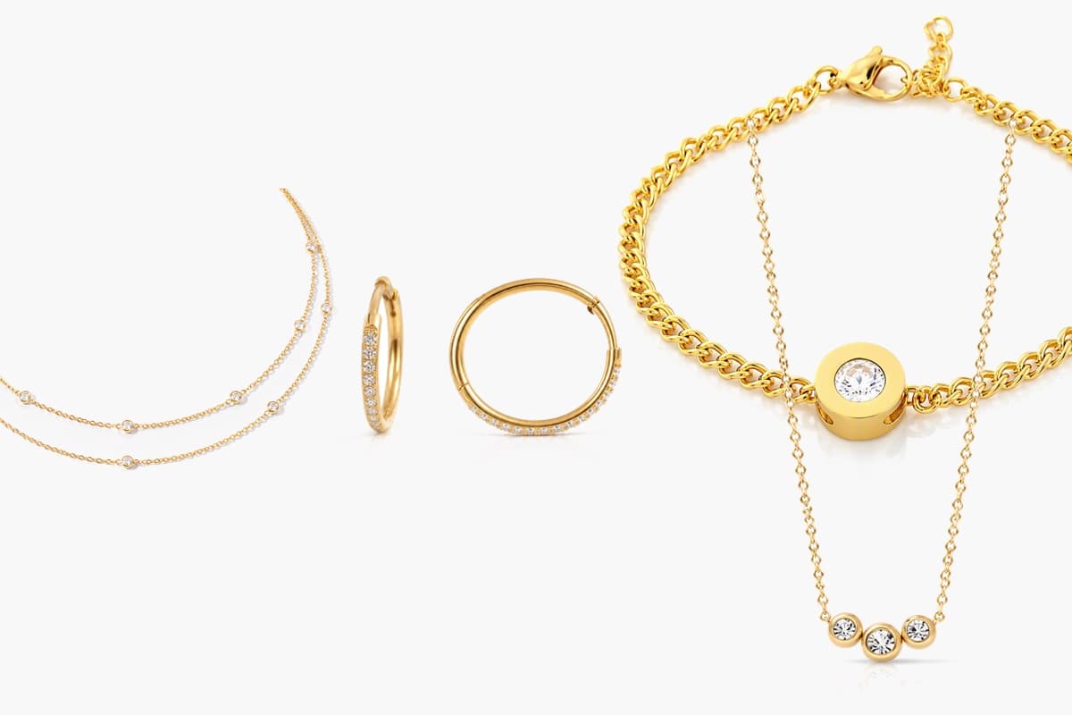 Dainty Paved Hoop Earrings