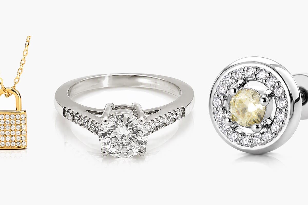 Dainty Round Halo Stud Earrings