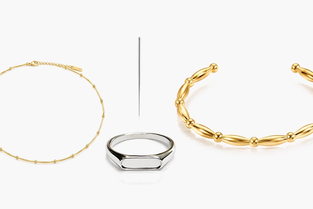 Dainty Beaded Link Open Cuff Bracelet