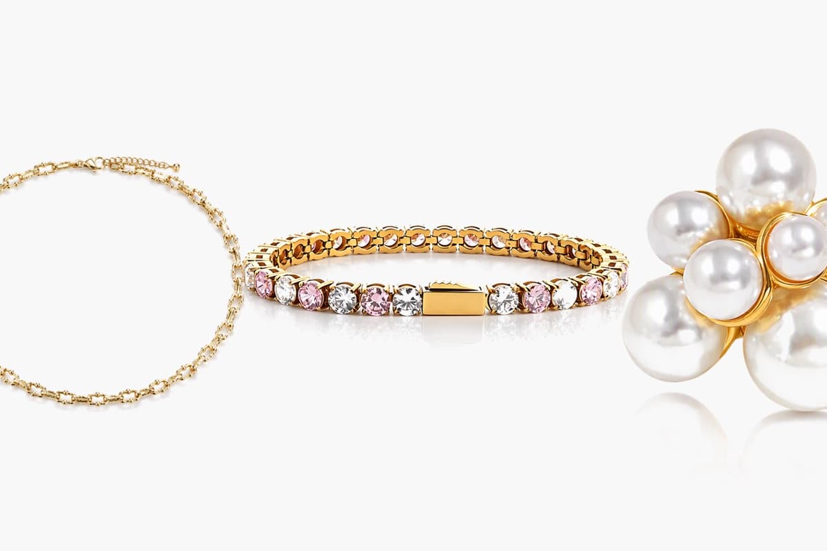 Dainty Beaded Link Chain Necklace