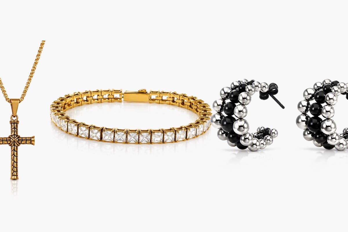 Trendy Beaded Hoop Earrings