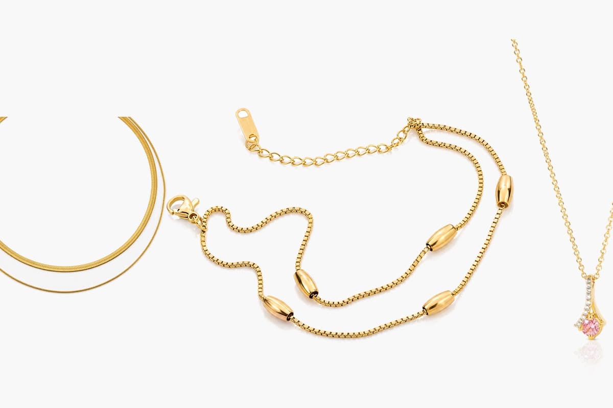 Dainty Stone Charm Necklace