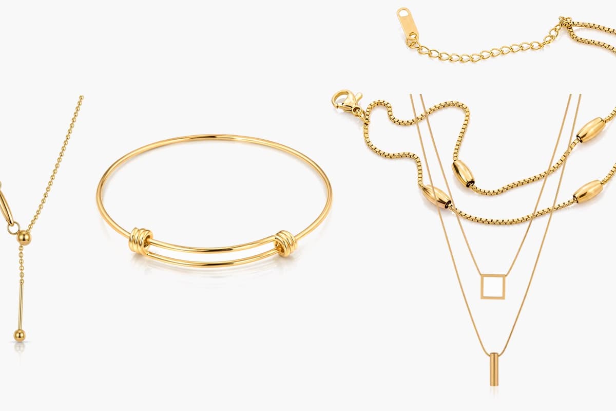Minimalist Bar Square Snake Chain Necklace