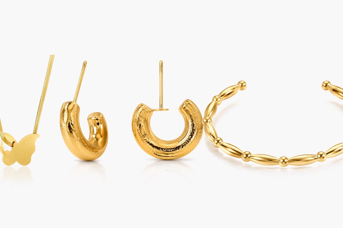 Textured Crescent Huggie Earrings
