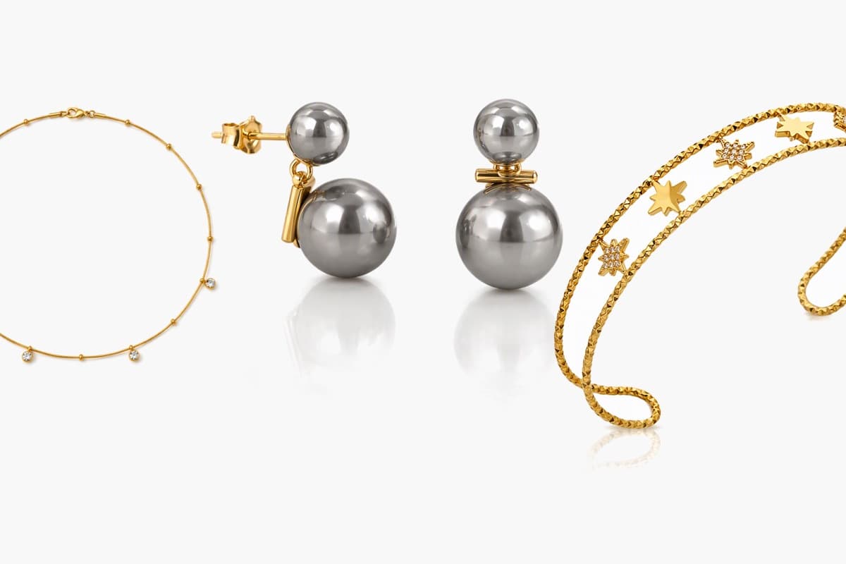 Trendy Double Stone Drop Earrings