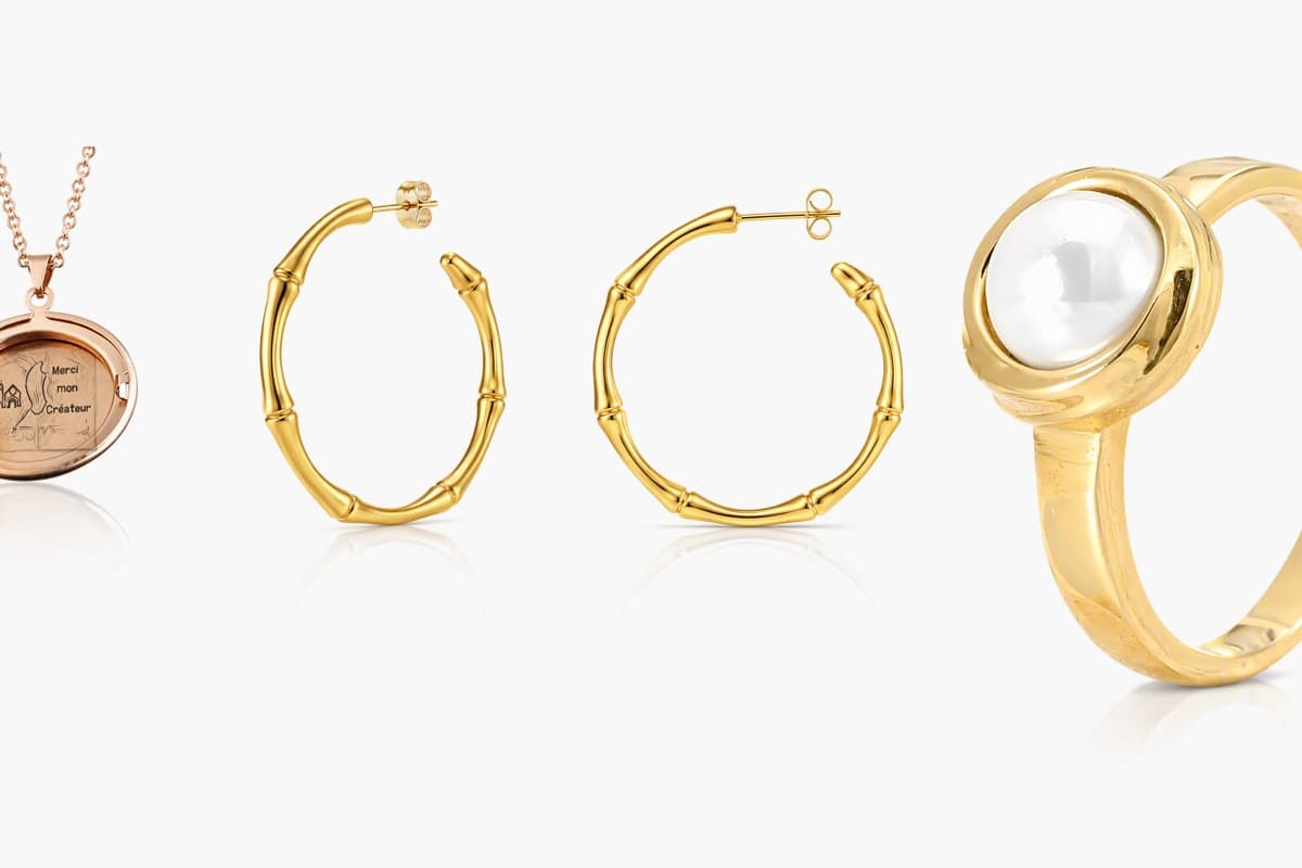 Bamboo Segment Hoop Earrings