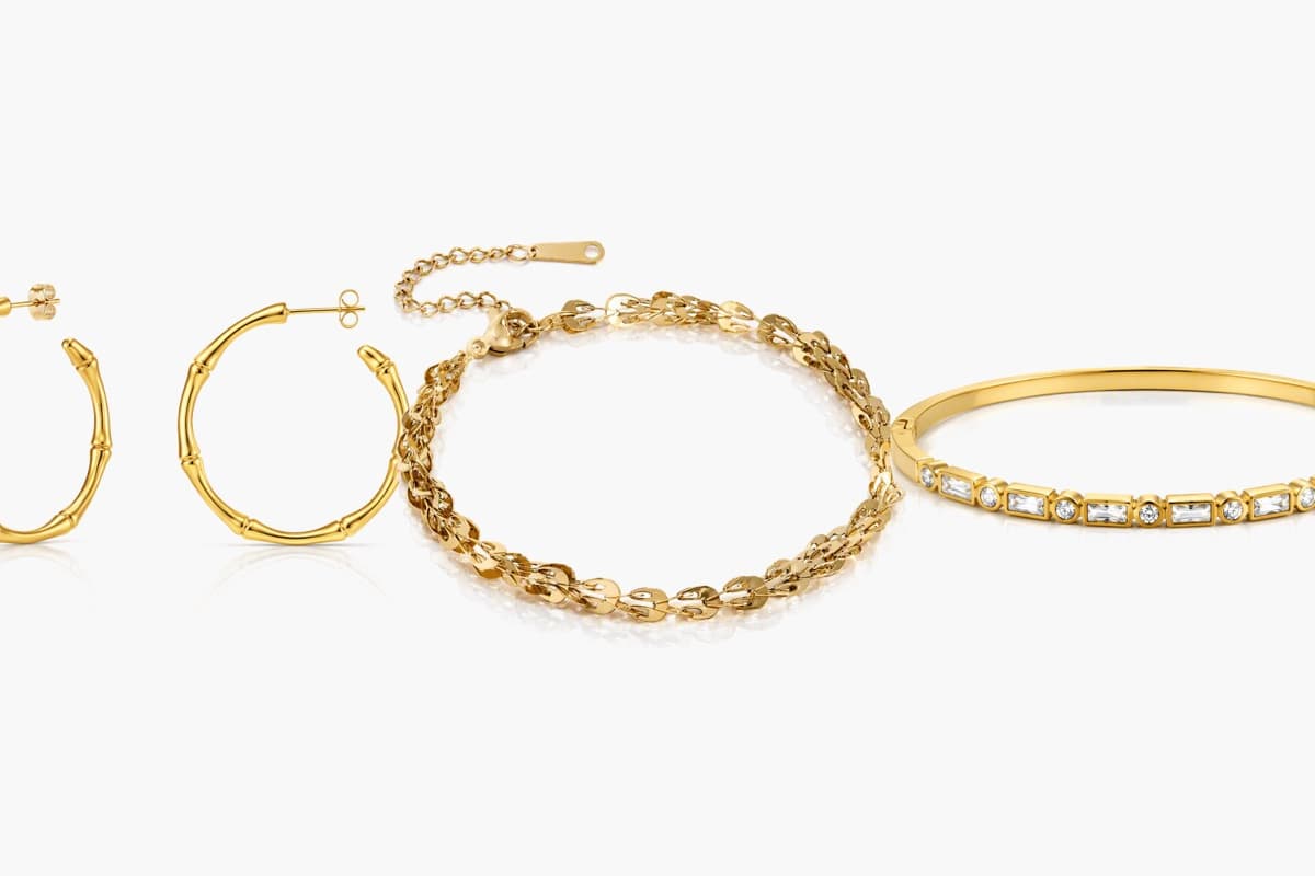 Bamboo Segment Hoop Earrings