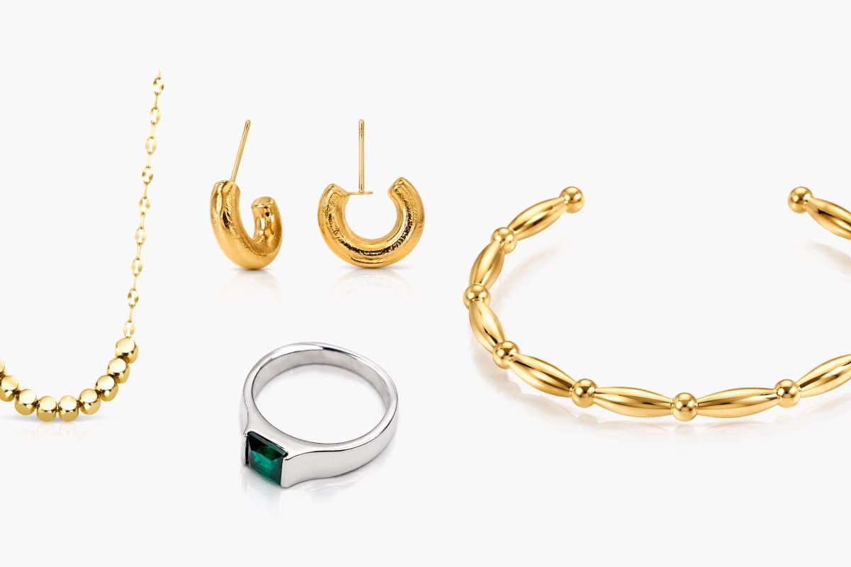 Textured Crescent Huggie Earrings