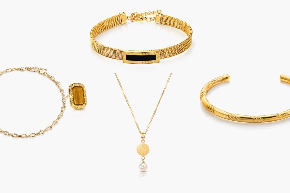 Mesh Chain Rectangular Plate Bracelet