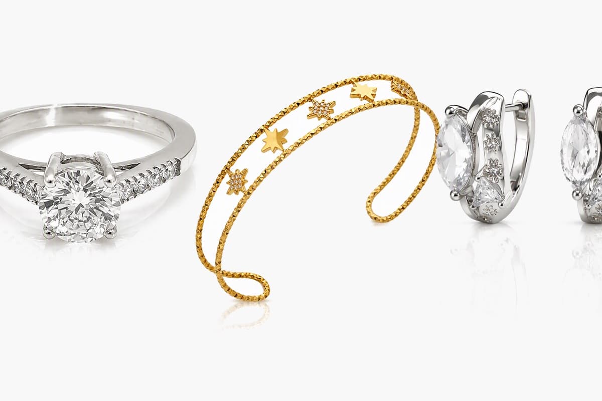 Floral Marquise Stone Huggie Earrings