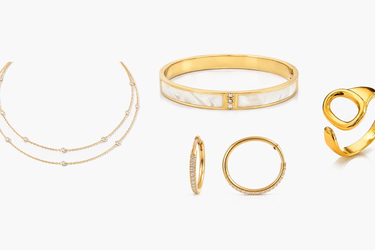 Dainty Paved Hoop Earrings