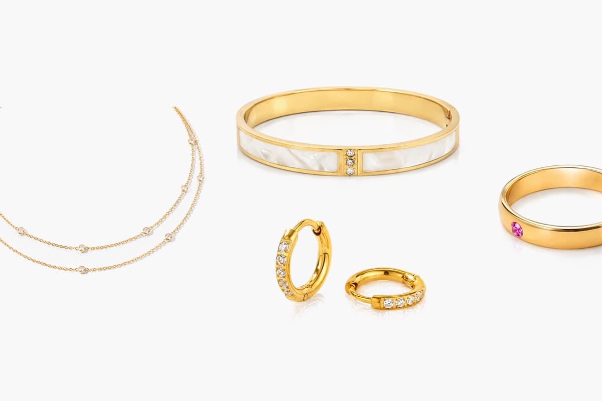 Dainty Paved Open Hoop Earrings