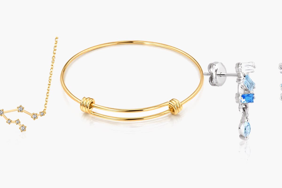 Dainty Stacked Stone Drop Earrings