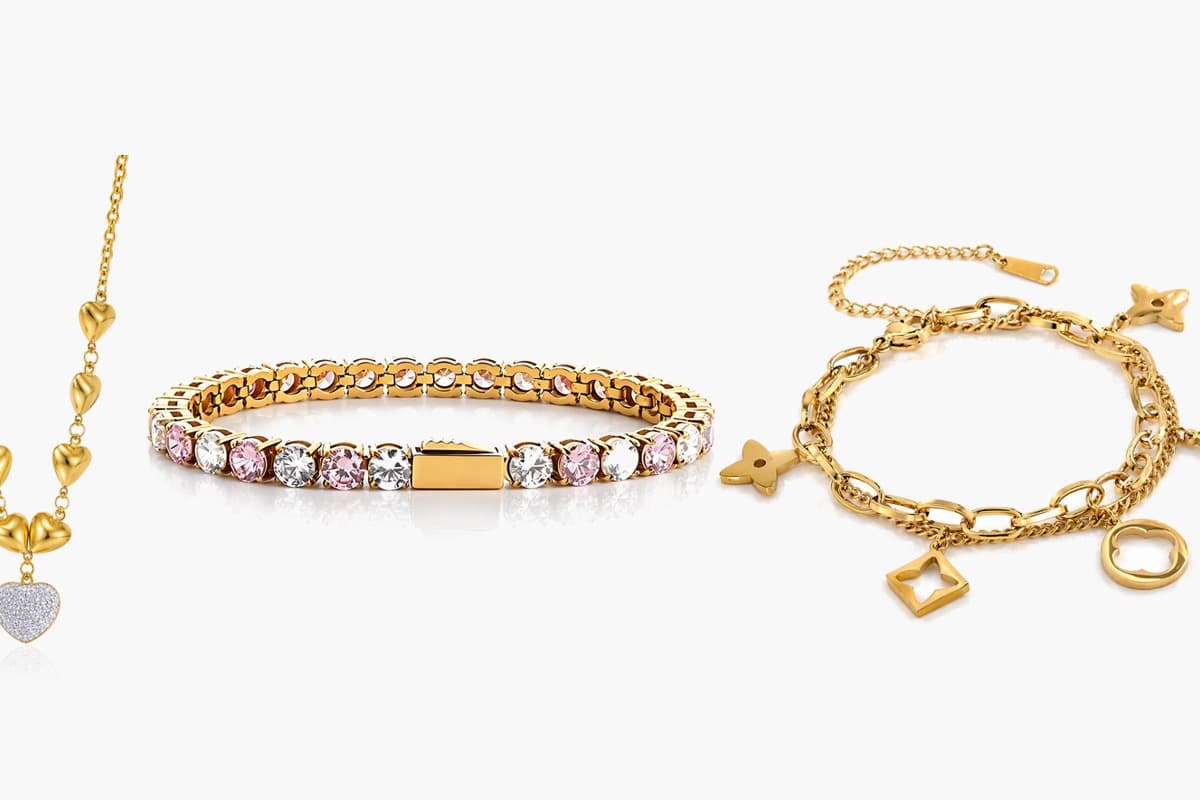 Cascading Heart Charm Necklace