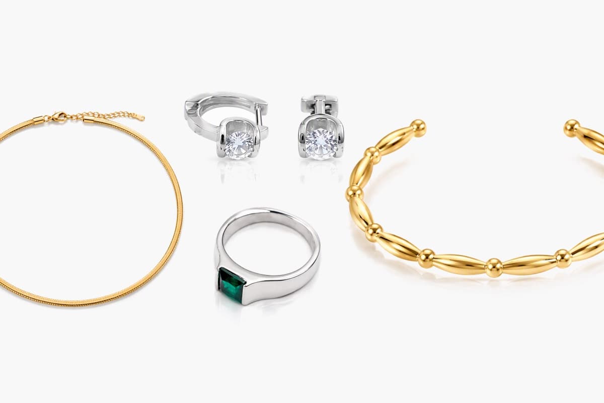 Dainty Single Stone Huggie Earrings