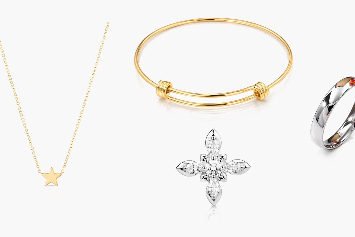 Dainty Four-Leaf Clover Stud Earrings