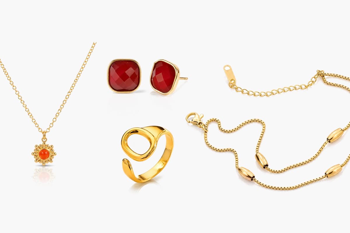 Dainty Flower Gem Necklace