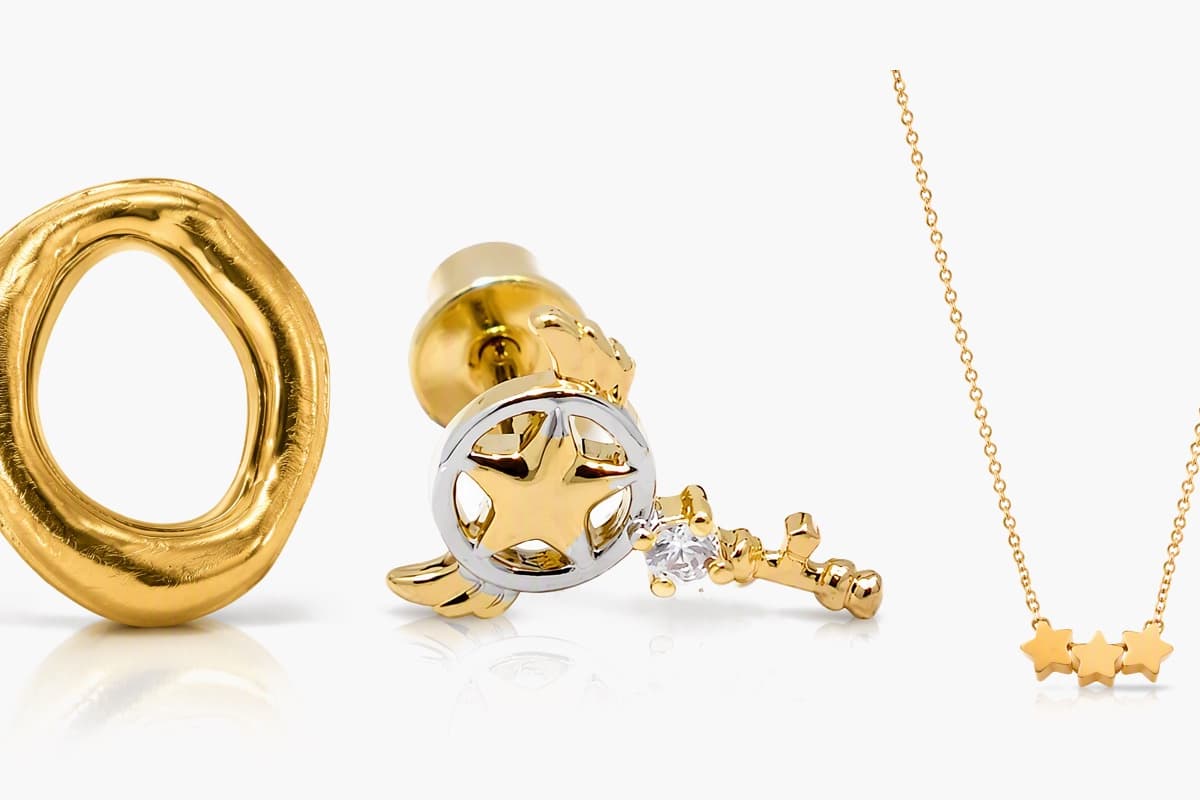 Cute Star And Key Stud Earrings