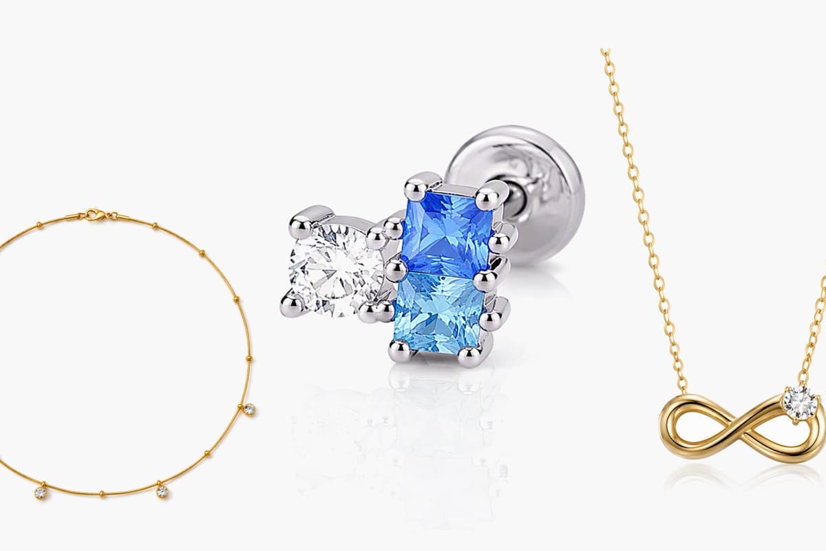 Dainty Multi-Stone Stud Earrings