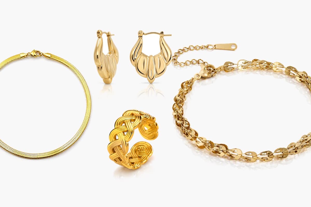 Layered Leaf Hoop Earrings