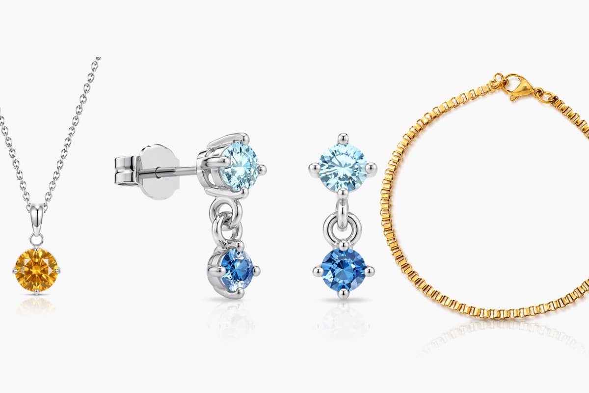 Dainty Two-Stone Drop Earrings