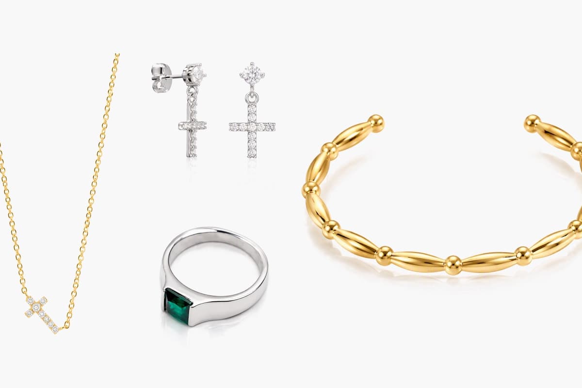 Dainty Cross Drop Earrings