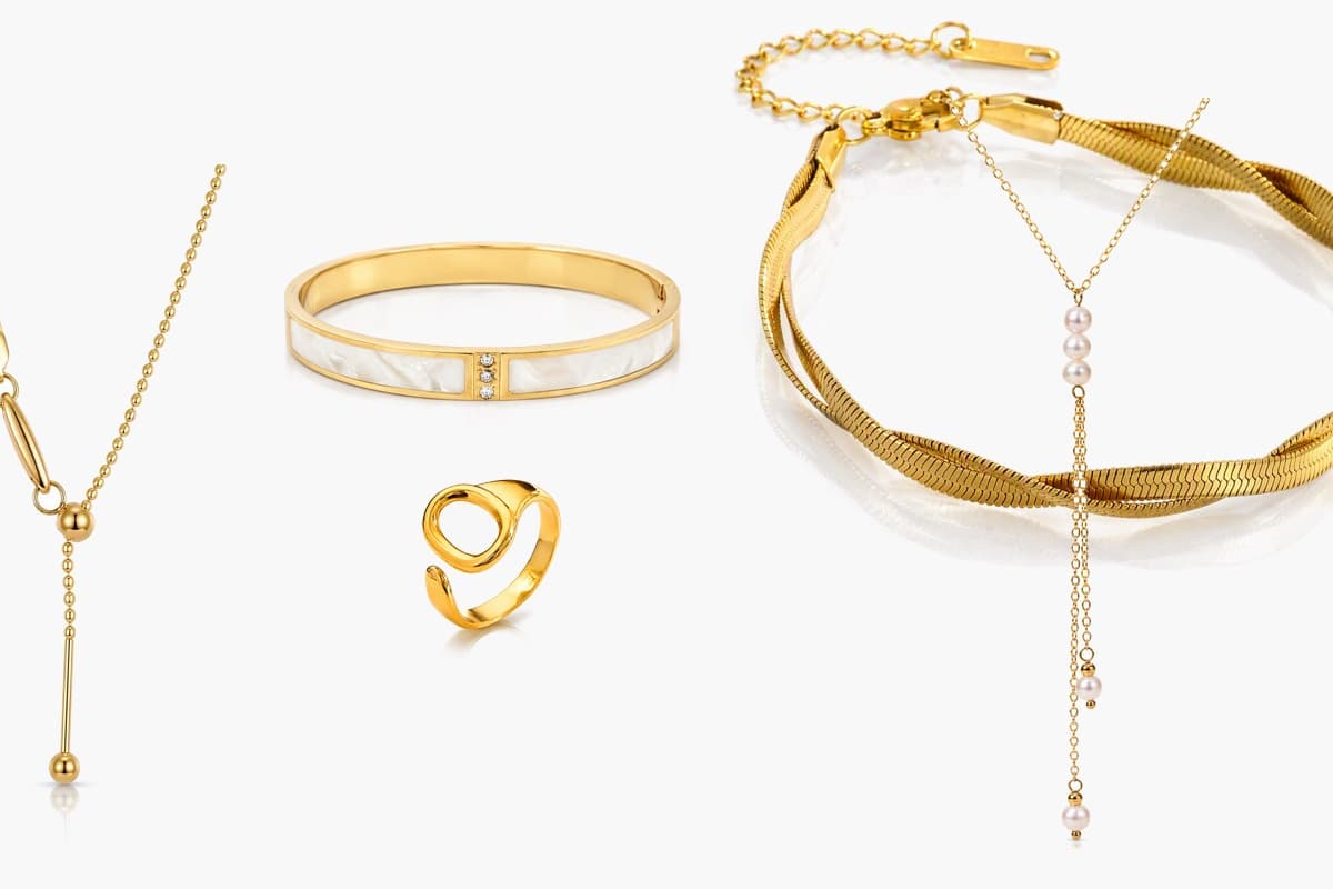 Dainty Three-Stone Lariat Necklace