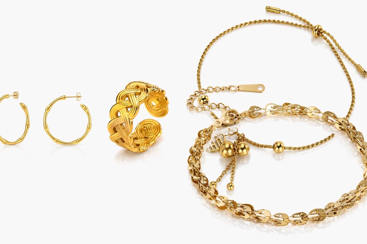Bamboo Segment Hoop Earrings