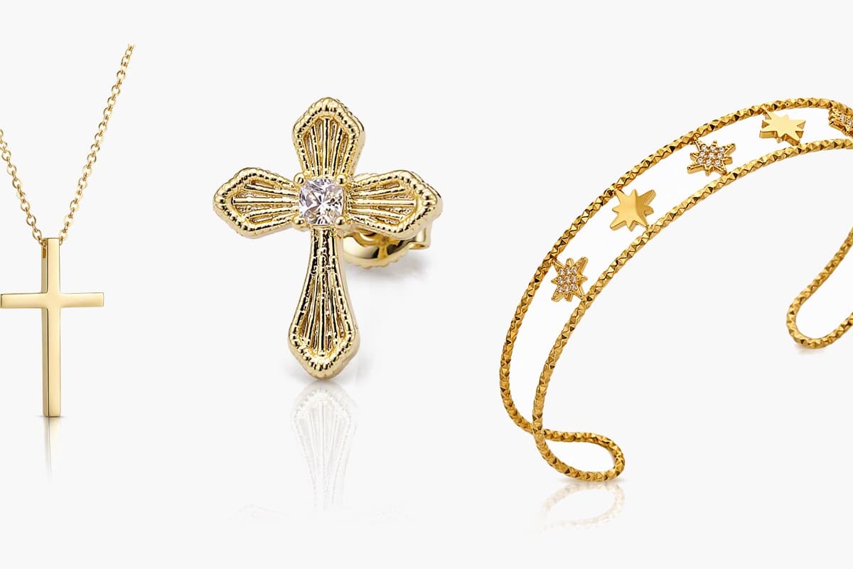 Dainty Cross Stud Earrings