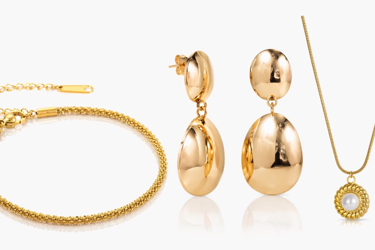 Double Oval Drop Earrings
