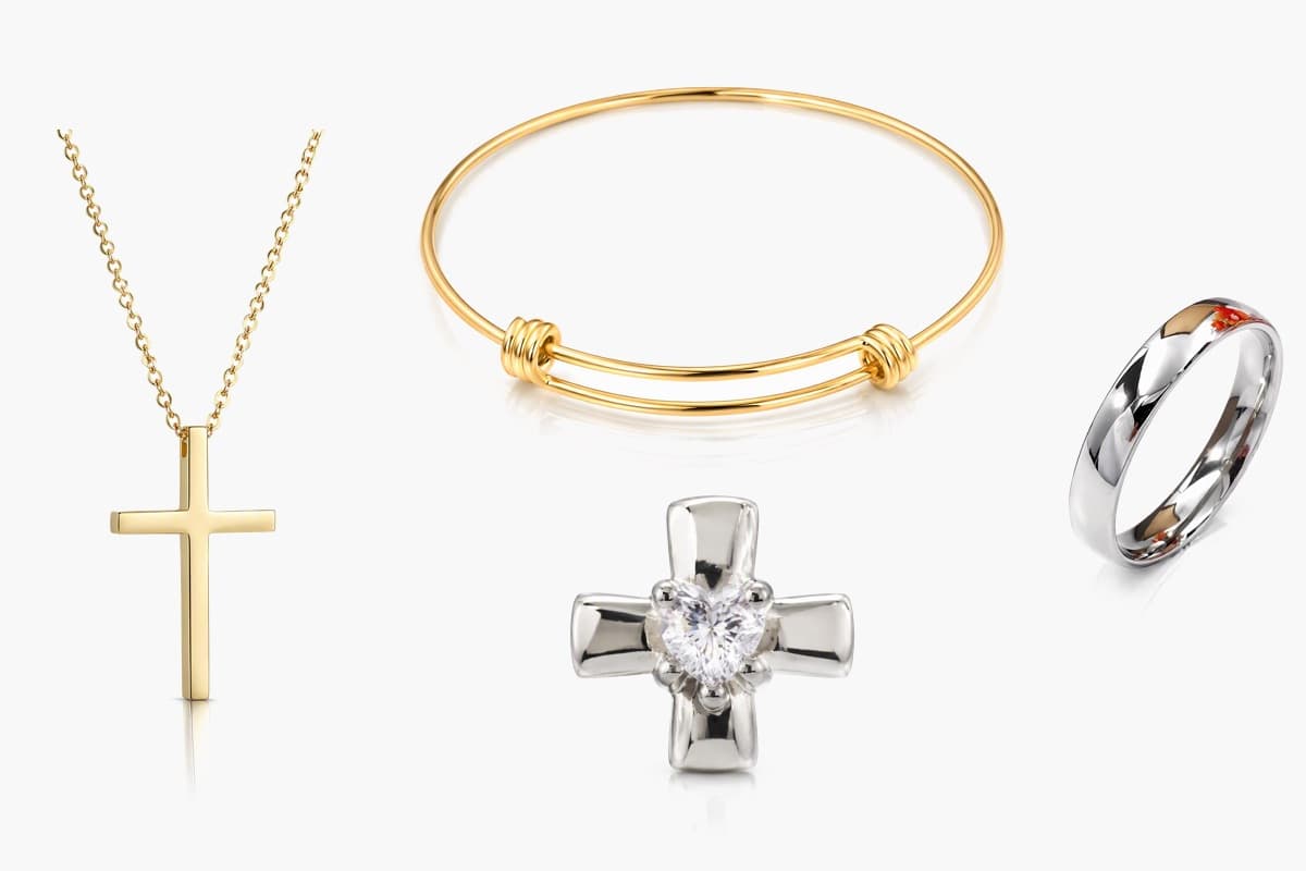 Dainty Cross Stud Earrings