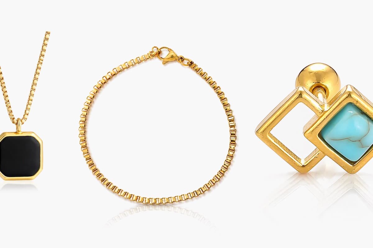 Minimalist Double Square Stud Earrings