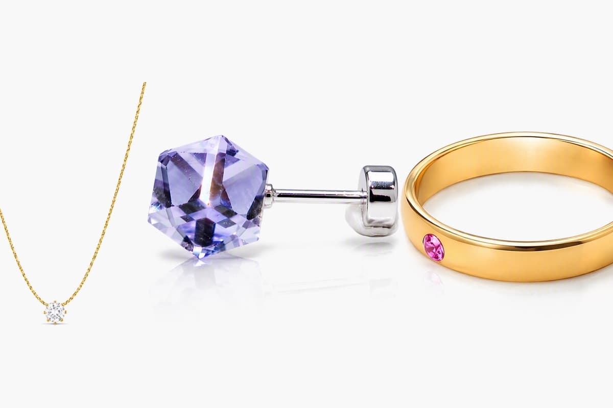 Minimalist Square Gem Stud Earrings