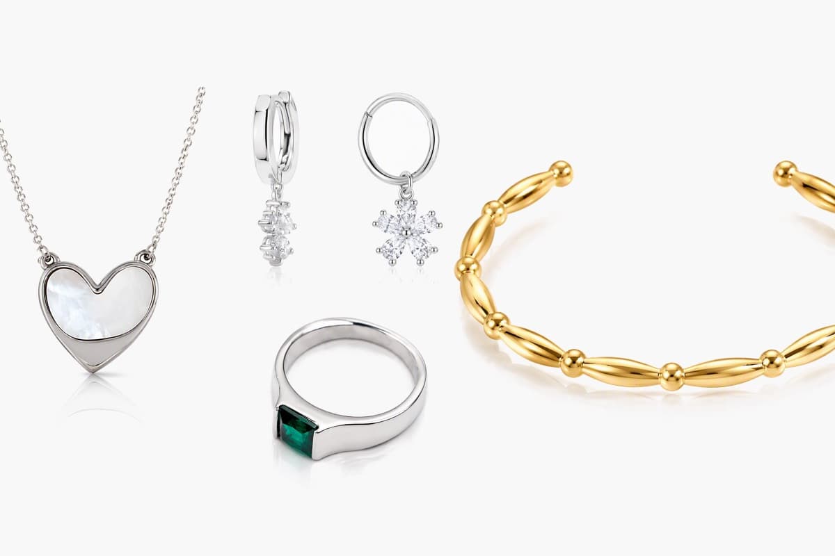 Dainty Flower Charm Hoop Earrings