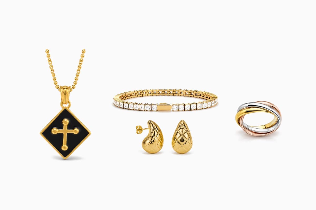 Square Cross Pendant Necklace