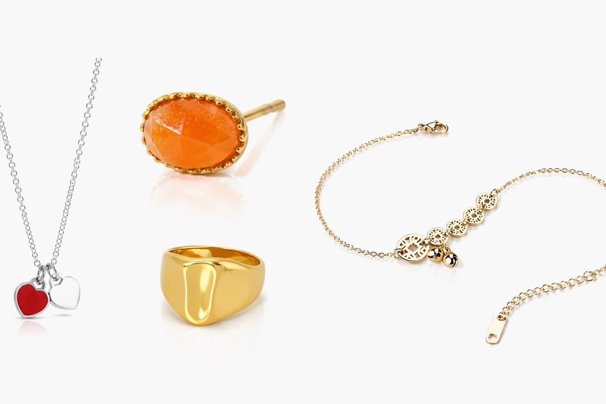Oval Stone Stud Earrings