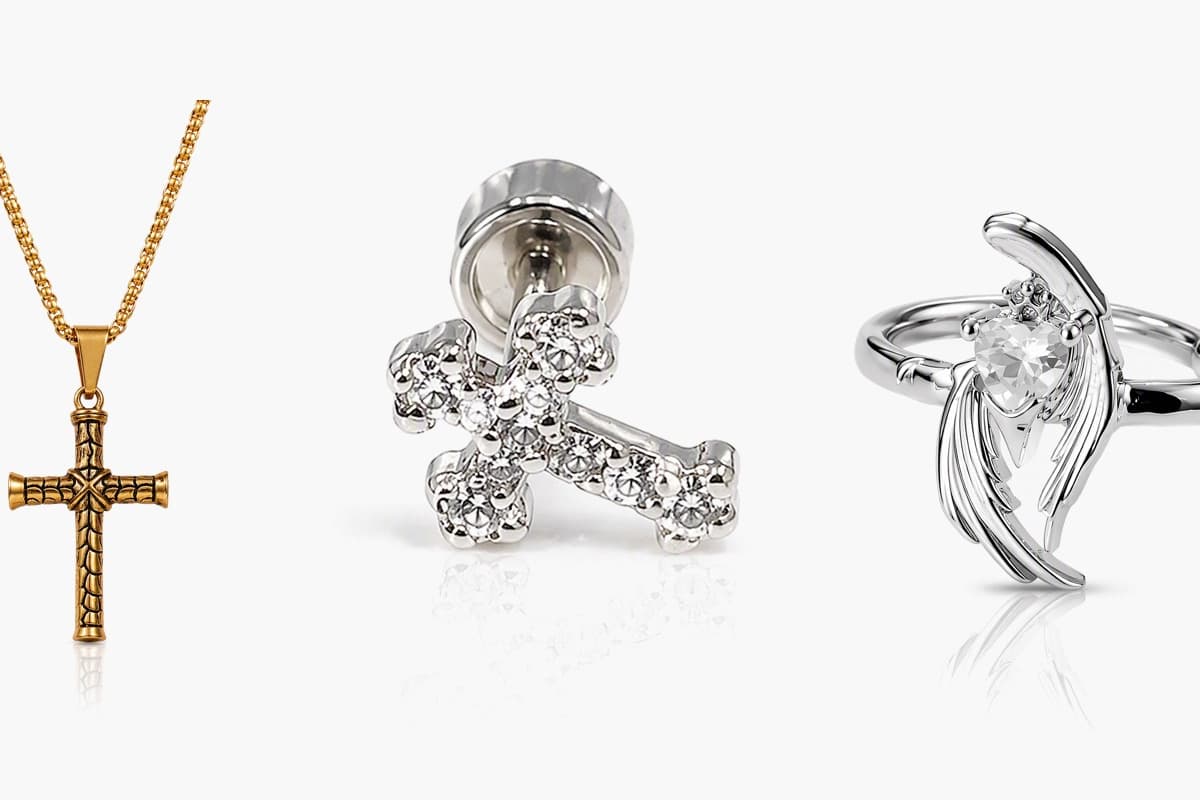 Dainty Cross Stud Earrings