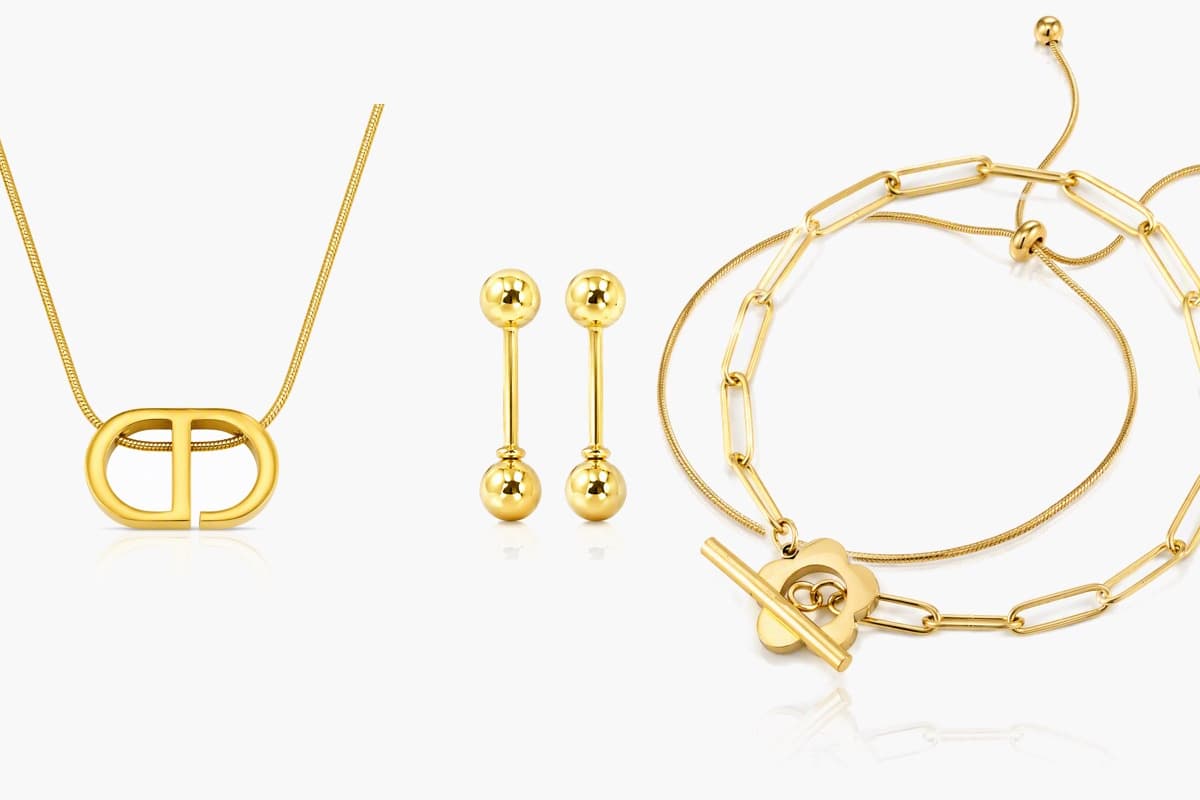 Minimalist Interlocking Oval Necklace