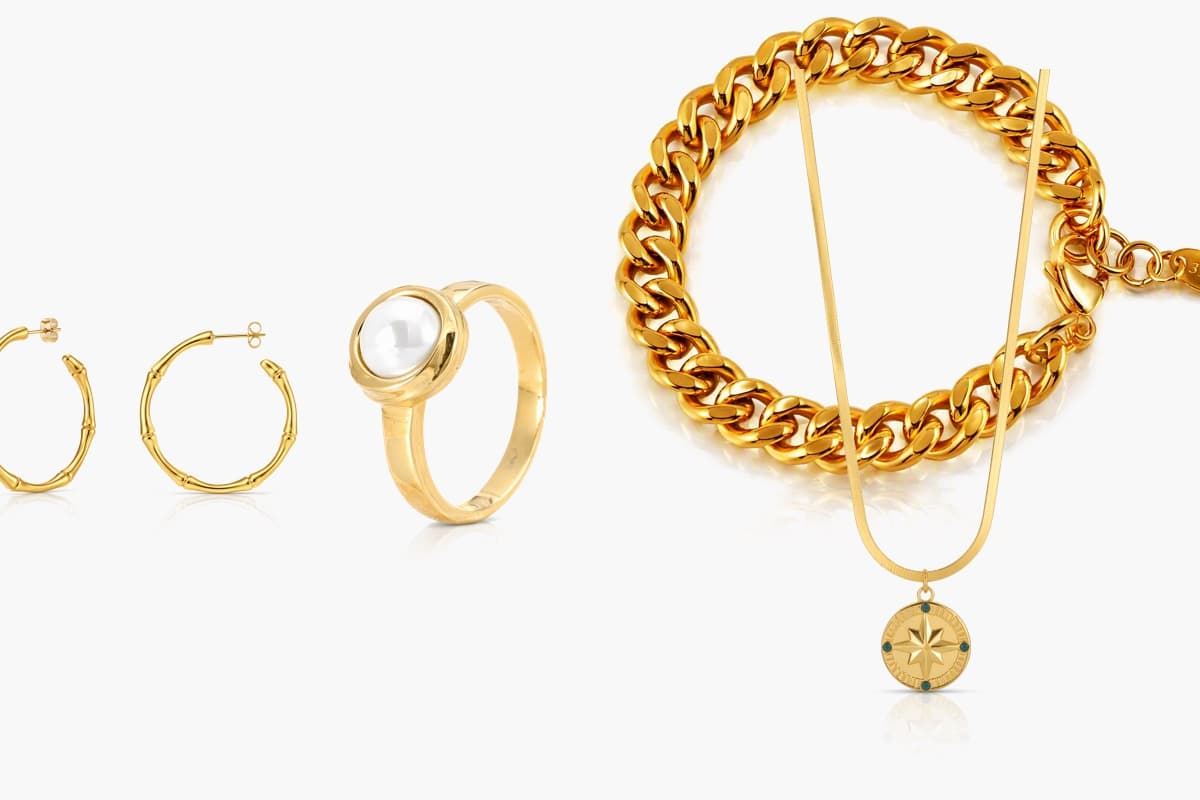 Bamboo Segment Hoop Earrings