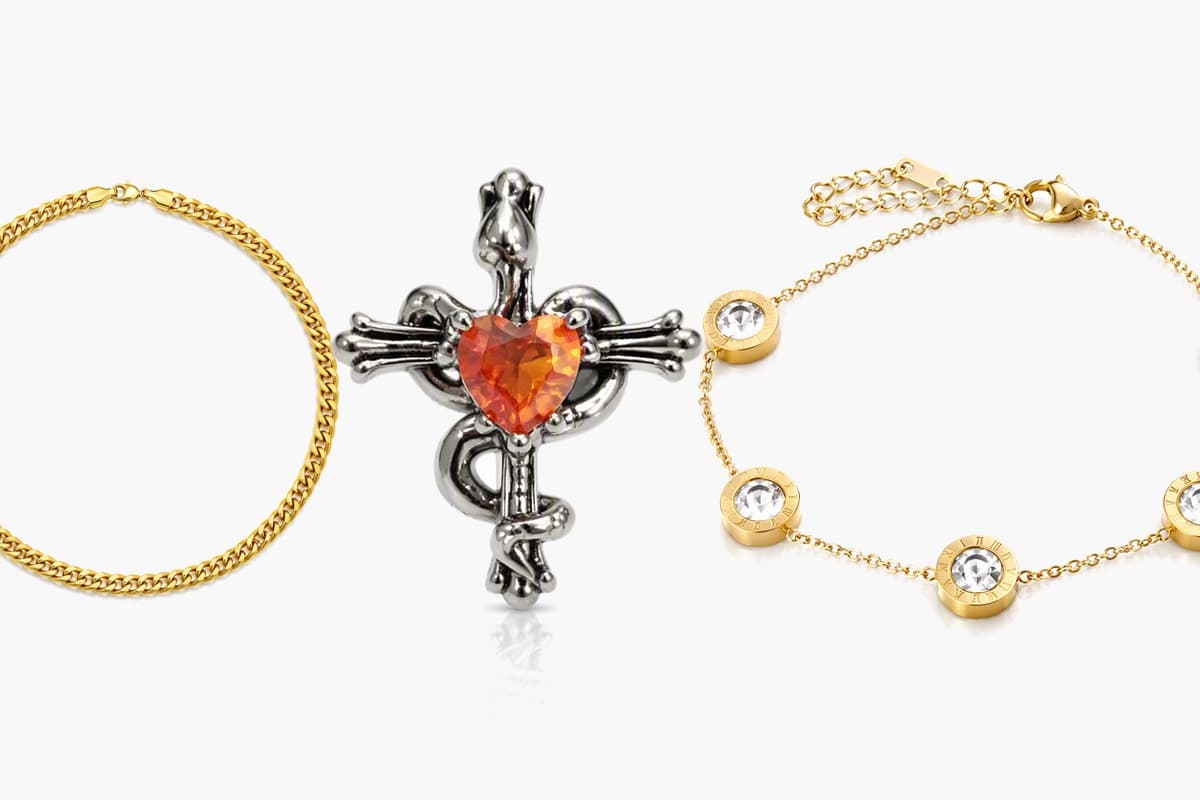 Cute Cross Heart Stud Earrings