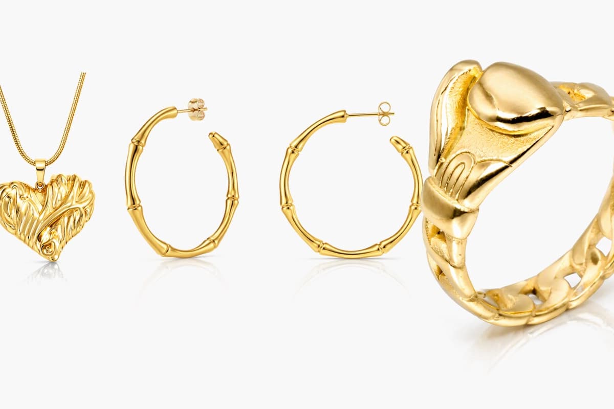 Bamboo Segment Hoop Earrings