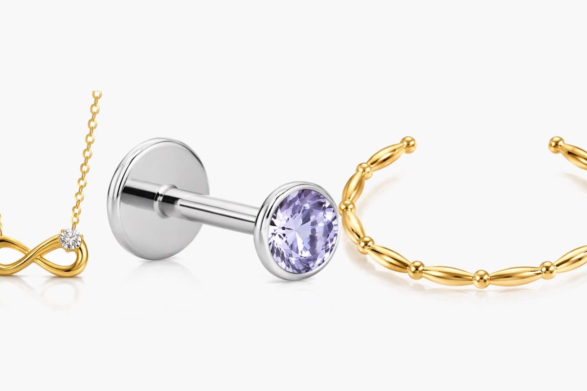 Dainty Round Stone Stud Earrings
