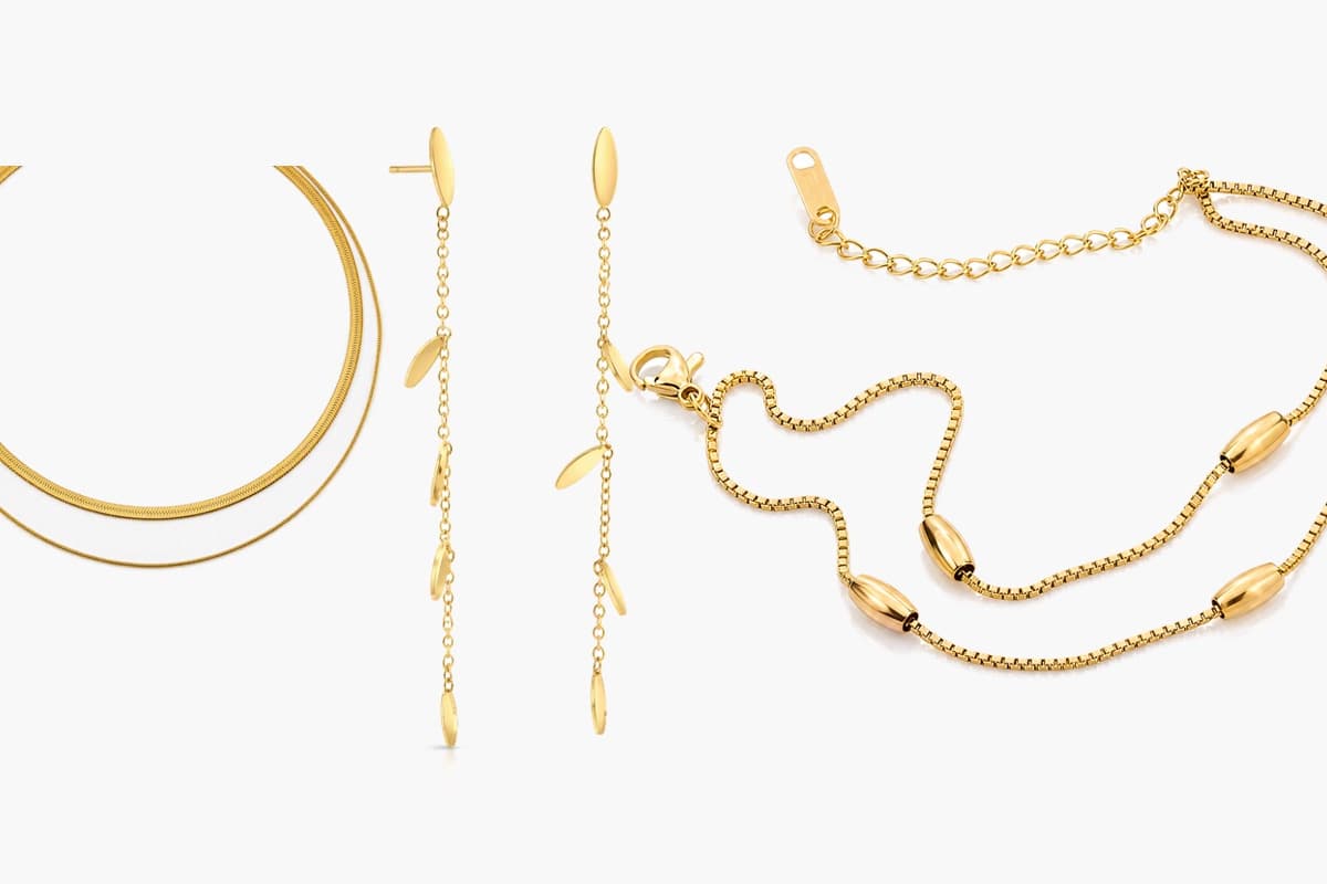 Dainty Butterfly Chain Drop Earrings